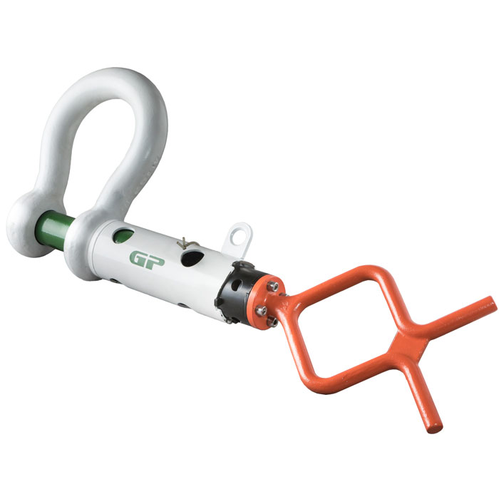 Green Pin Guided Pin ROV Shackle with Fishtail Handle – GPROV5362F